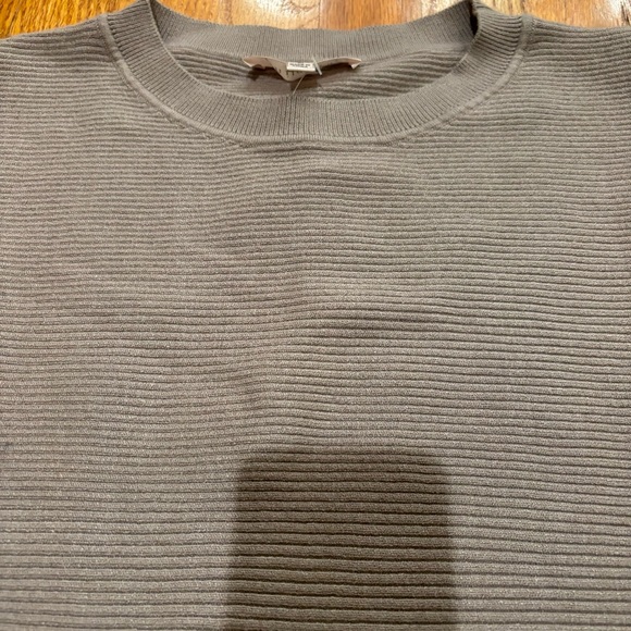 NWT Philosophy Taupe Ribbed Sweater with zippers on sleeves - Picture 2 of 4